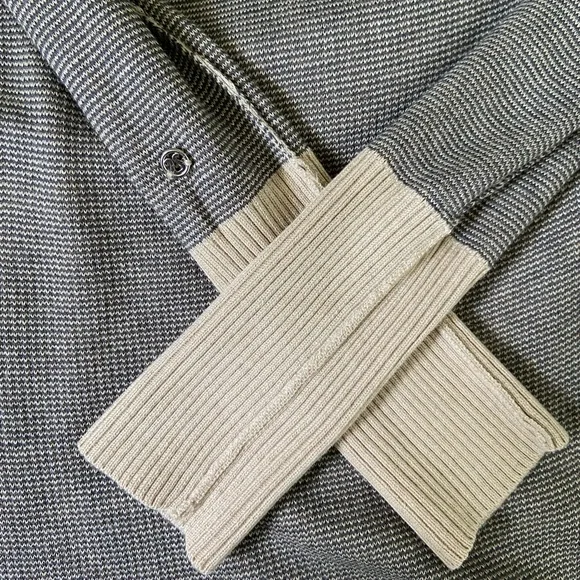 RARE Lululemon Reversible Serenity Sweater Wrap Sz 10 In Heathered Cashew /Coal - Picture 11 of 11